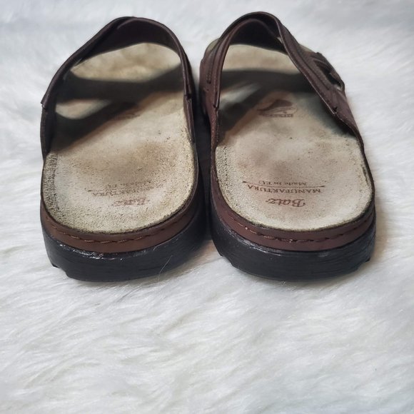 BATZ Alex Handmade Leather Mens Slip-on Sandals Clogs Mules, 41